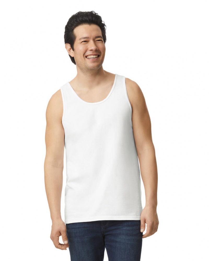 Men's Gildan 2200 Tanks White | RVWF62713