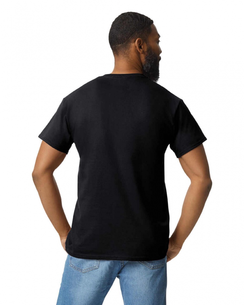 Men's Gildan 2300 with Pocket T-Shirts Black | RSPC38674