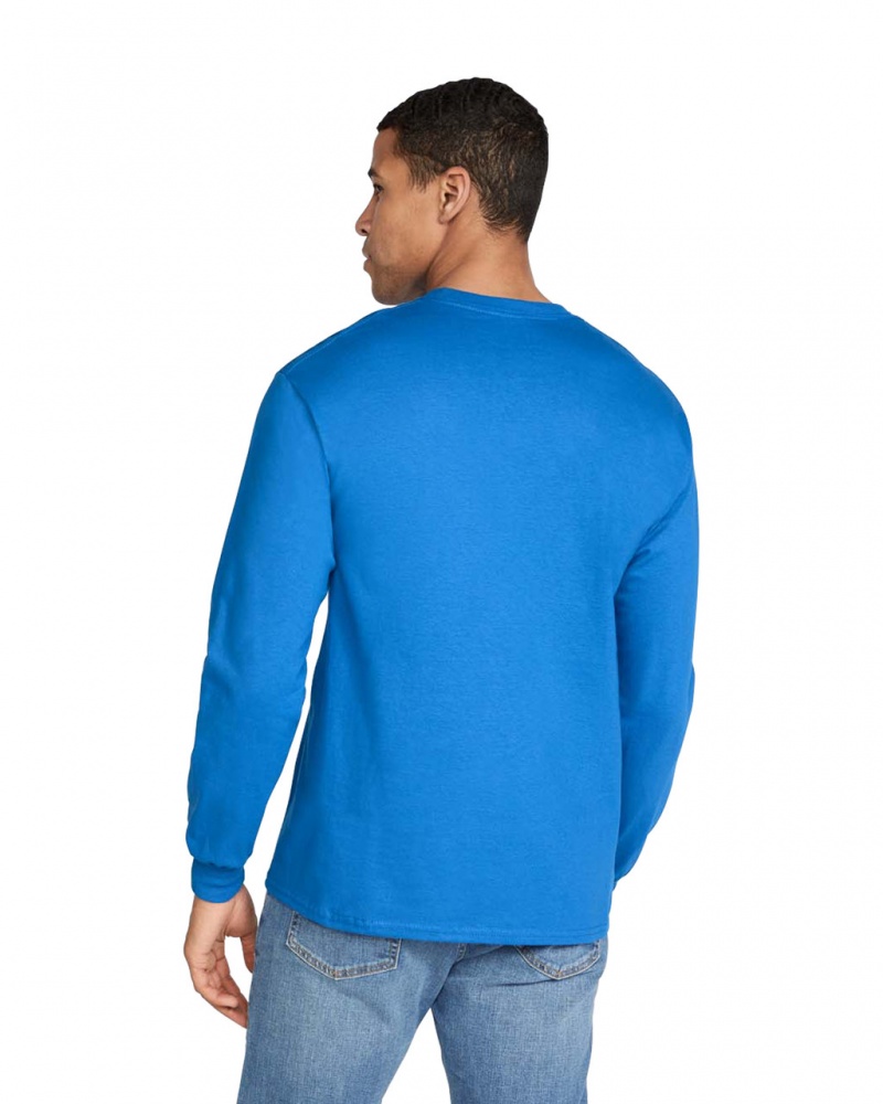 Men's Gildan 2400 Long Sleeve T-Shirts Royal | KARB89123