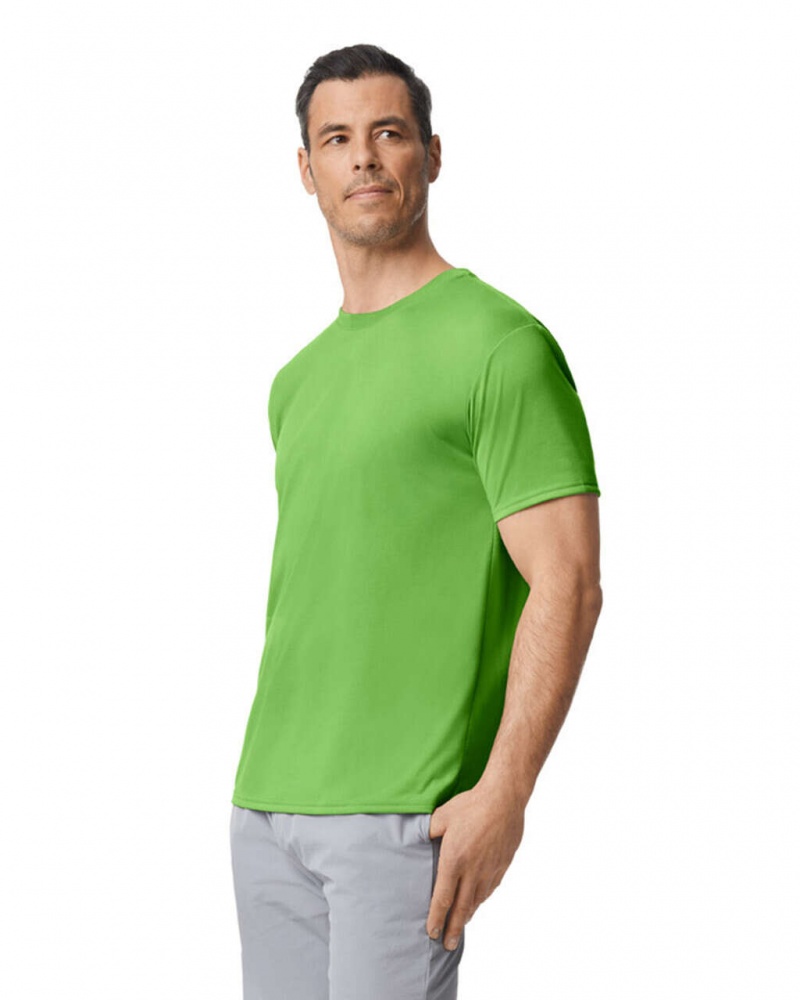 Men's Gildan 42000 T-Shirts Lime | MZHJ54017