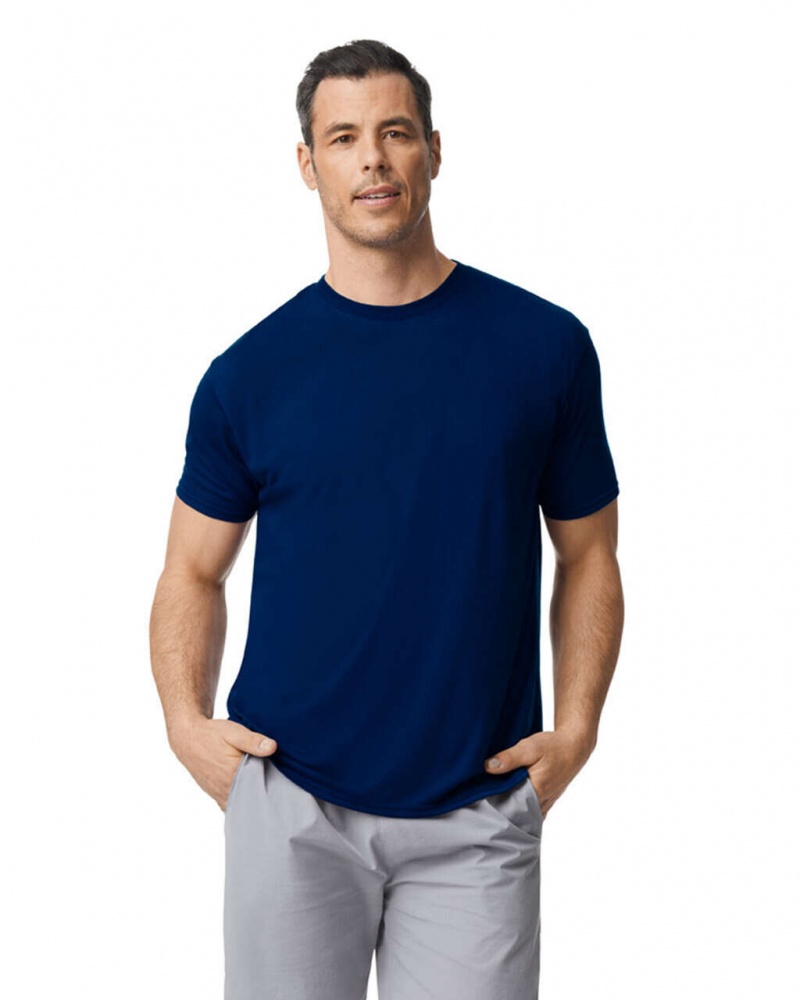 Men\'s Gildan 42000 T-Shirts Navy | TMJR94081