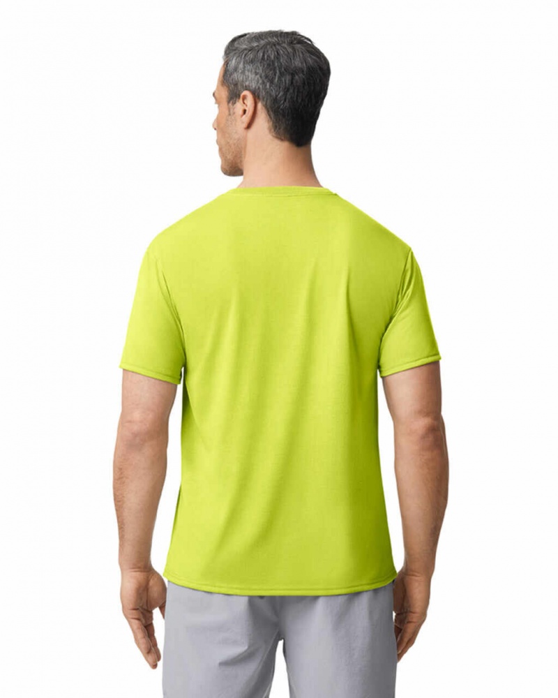 Men's Gildan 42000 T-Shirts Safety Green | WMHA36804