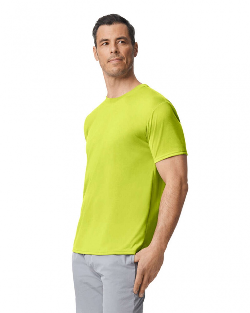 Men's Gildan 42000 T-Shirts Safety Green | WMHA36804