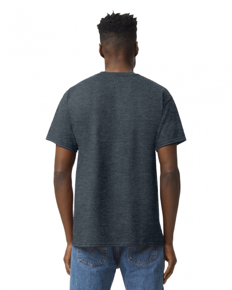 Men's Gildan 5000 T-Shirts Dark Heather | KQHL92580