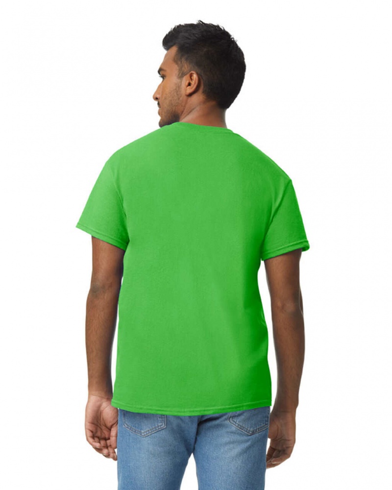 Men's Gildan 5000 T-Shirts Electric Green | PKVR46702