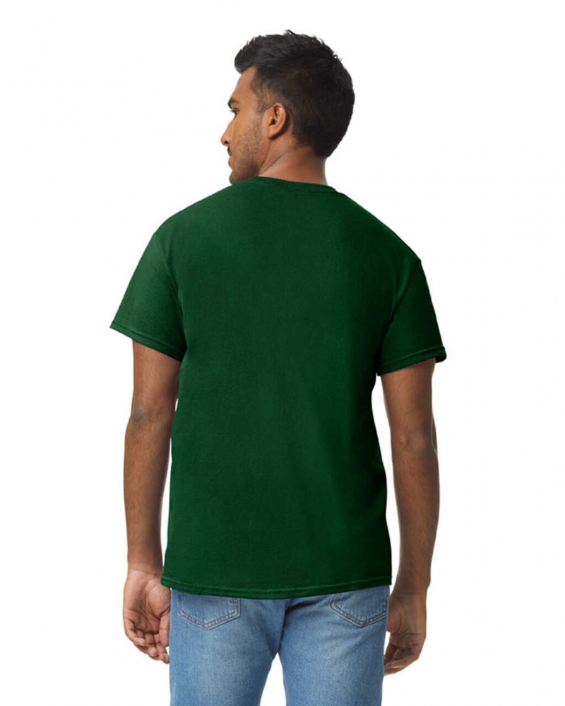 Men's Gildan 5000 T-Shirts Forest Green | HYWU50274