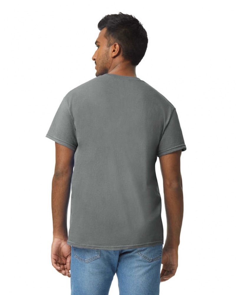 Men's Gildan 5000 T-Shirts Graphite Heather | CVLB53896