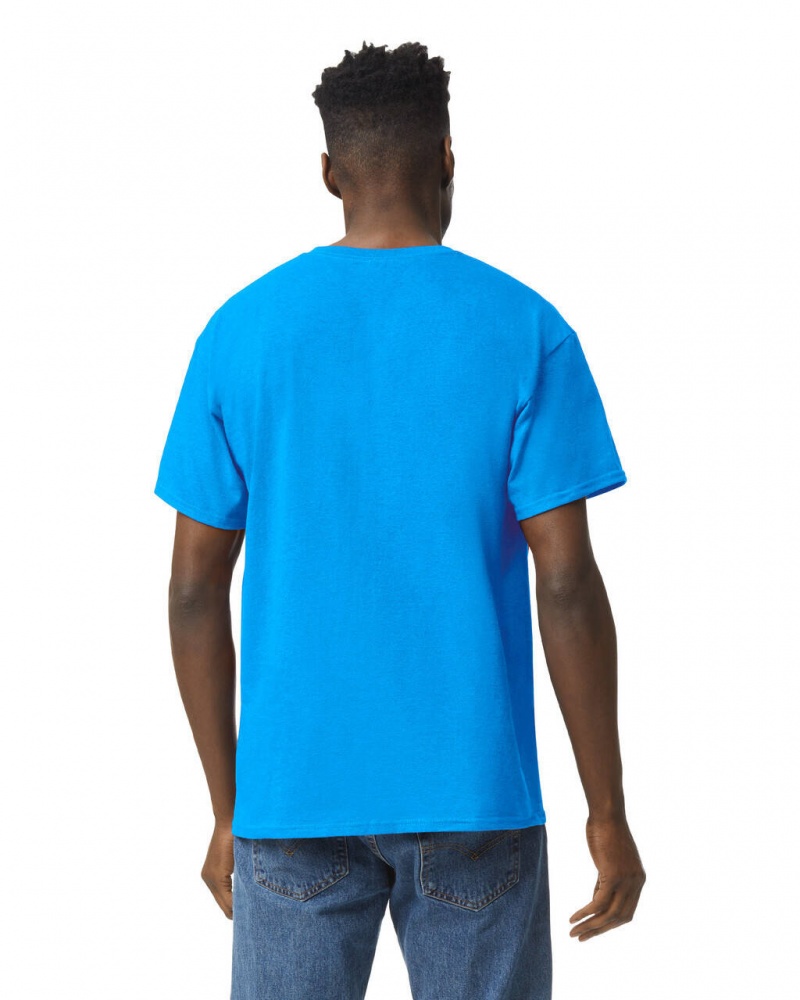 Men's Gildan 5000 T-Shirts Heather Sapphire | FWVR37106