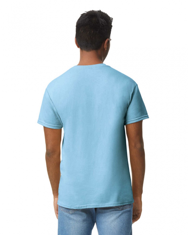 Men's Gildan 5000 T-Shirts Light Blue | GYNM62390