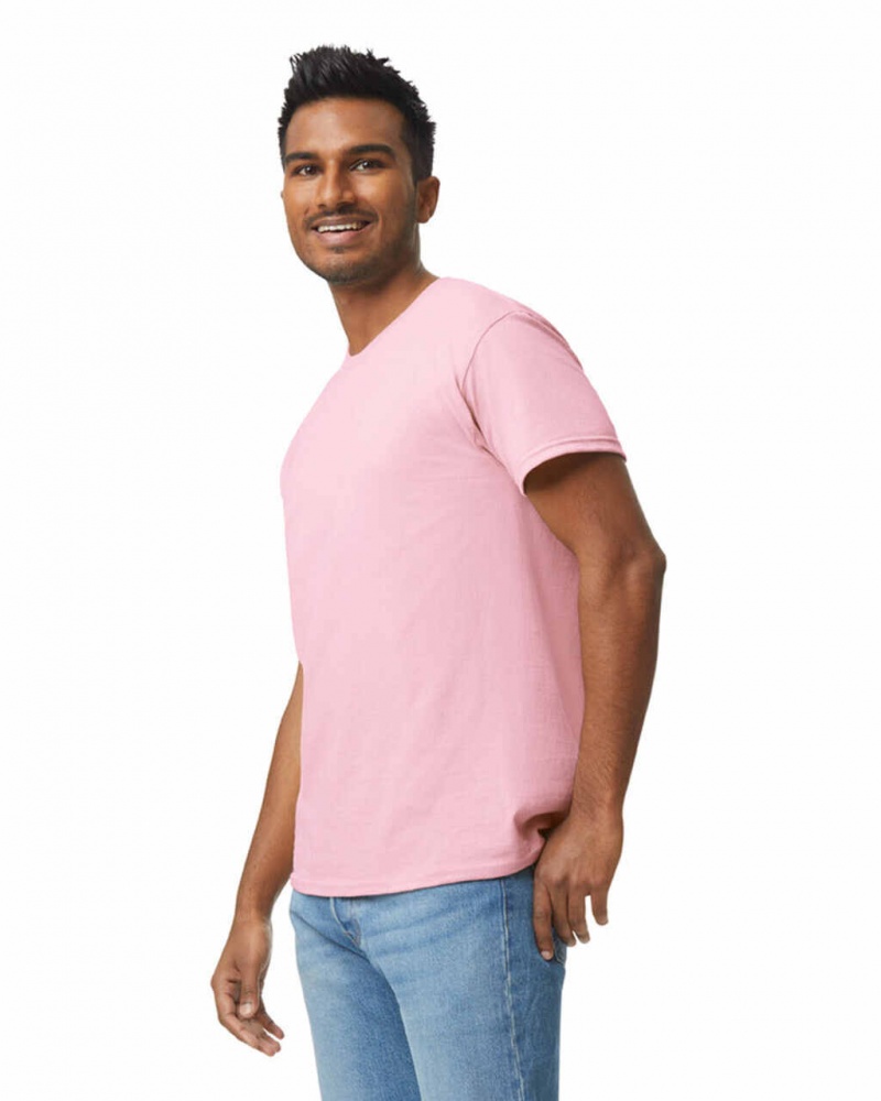 Men's Gildan 5000 T-Shirts Light Pink | HXUE35674