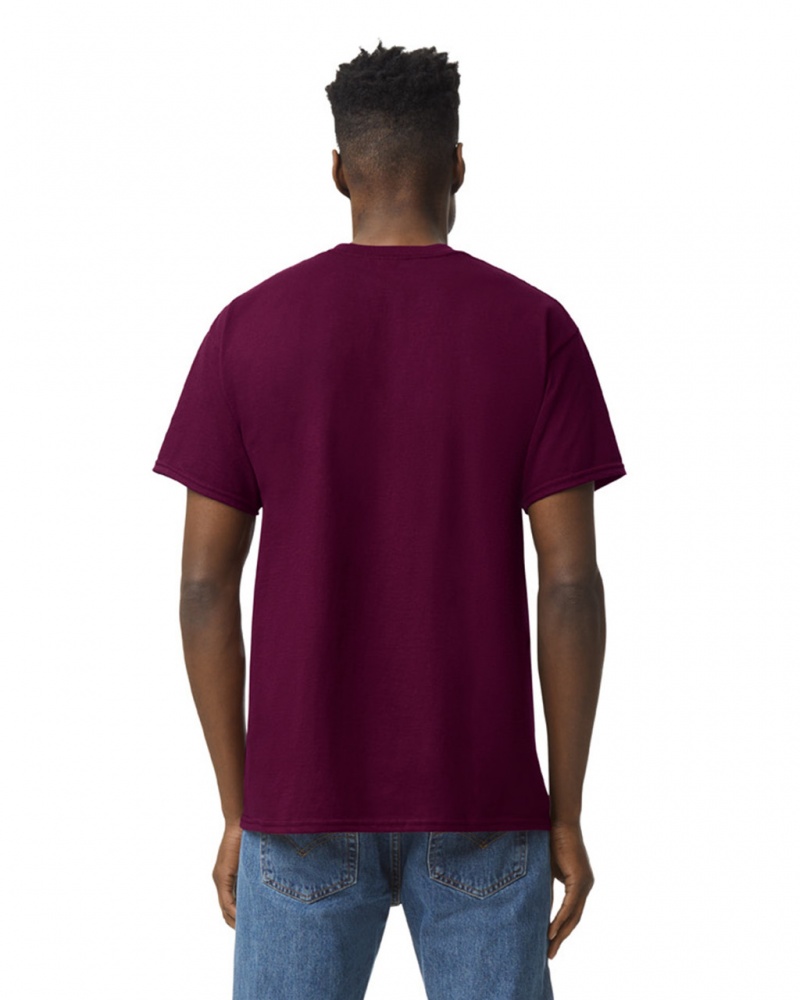 Men's Gildan 5000 T-Shirts Maroon | HURL93847