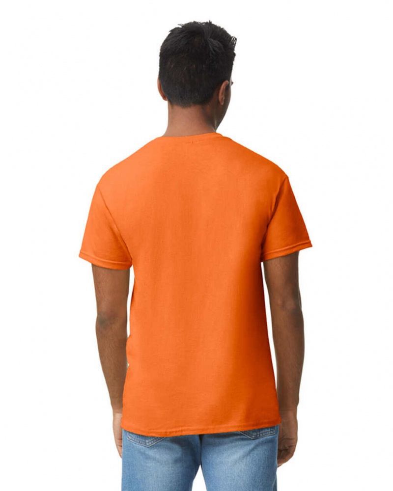 Men's Gildan 5000 T-Shirts S Orange | EKHB78064