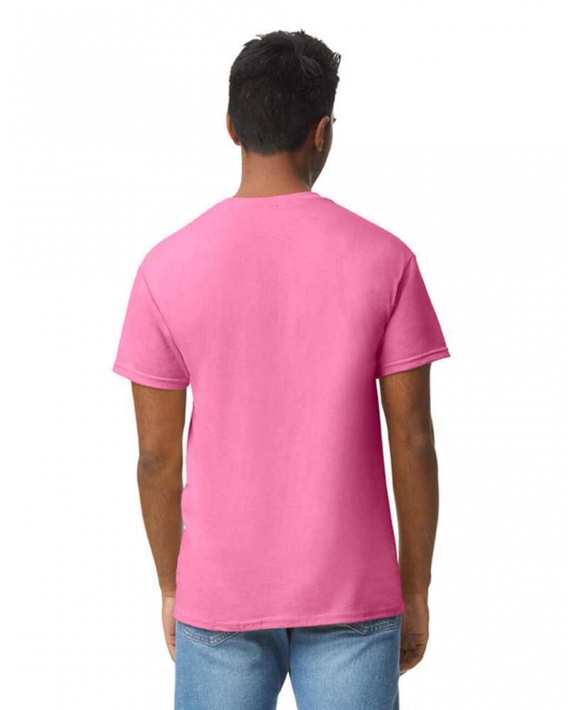 Men's Gildan 5000 T-Shirts Safety Pink | QRIS17843