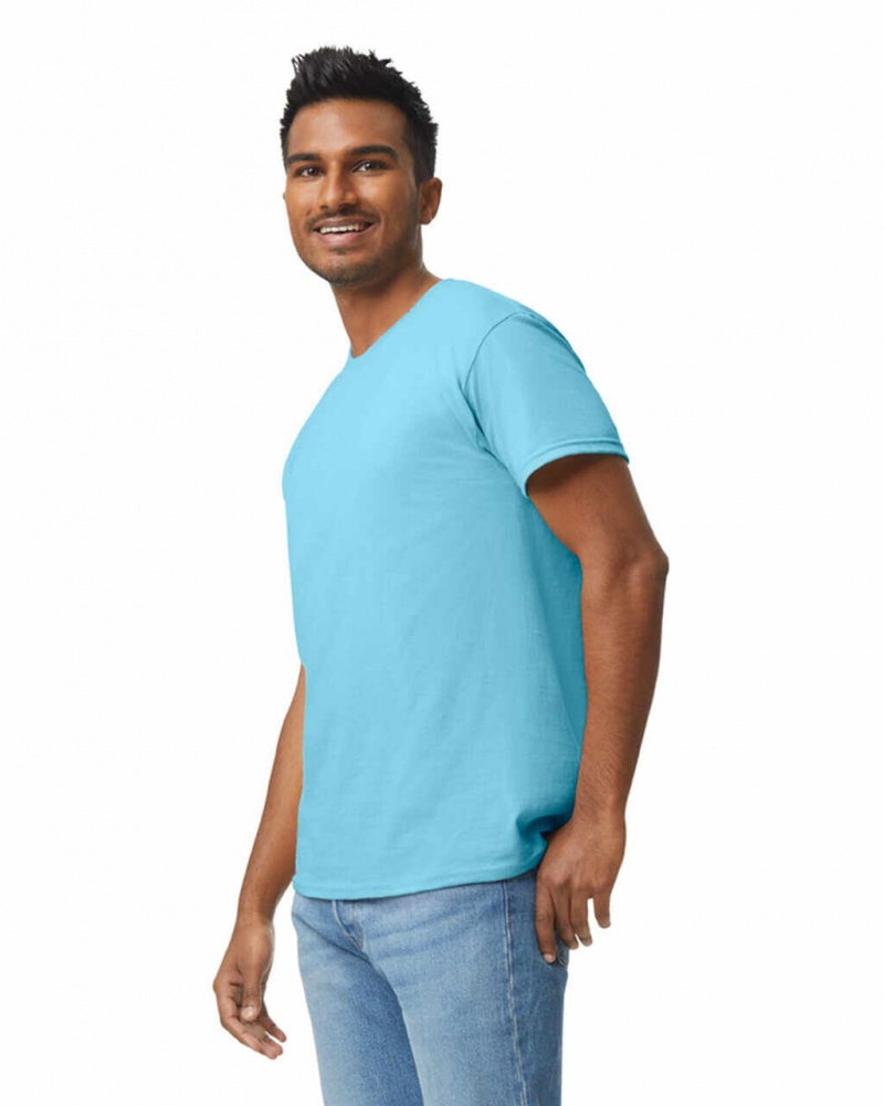 Men's Gildan 5000 T-Shirts Sky | ZGHK75849