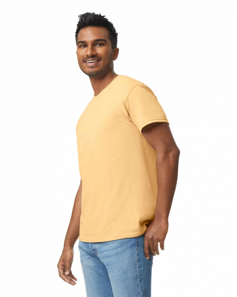 Men's Gildan 5000 T-Shirts Yellow Haze | CKRP25340