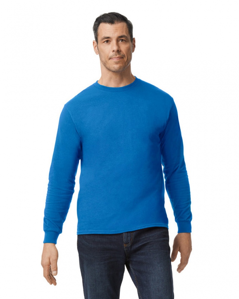 Men\'s Gildan 5400 Long Sleeve T-Shirts Royal | RNHO47910