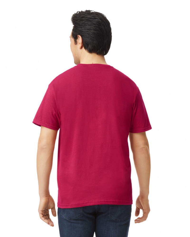 Men's Gildan 64000 T-Shirts Antique Cherry Red | HRAJ75402