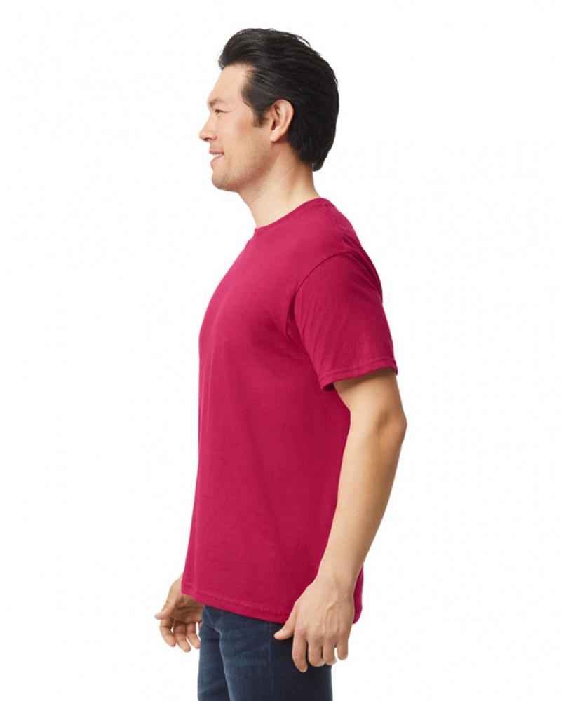 Men's Gildan 64000 T-Shirts Antique Cherry Red | HRAJ75402