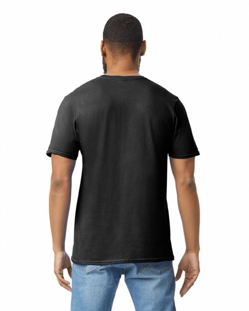 Men's Gildan 64000 T-Shirts Black | WFKV97814