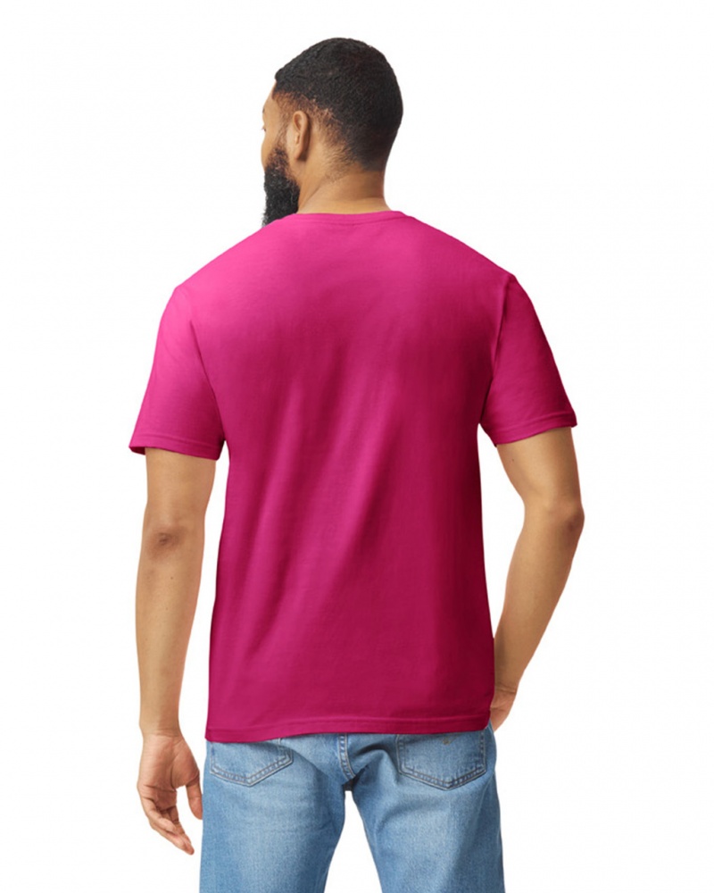 Men's Gildan 64000 T-Shirts Cardinal Red | PVKB12784