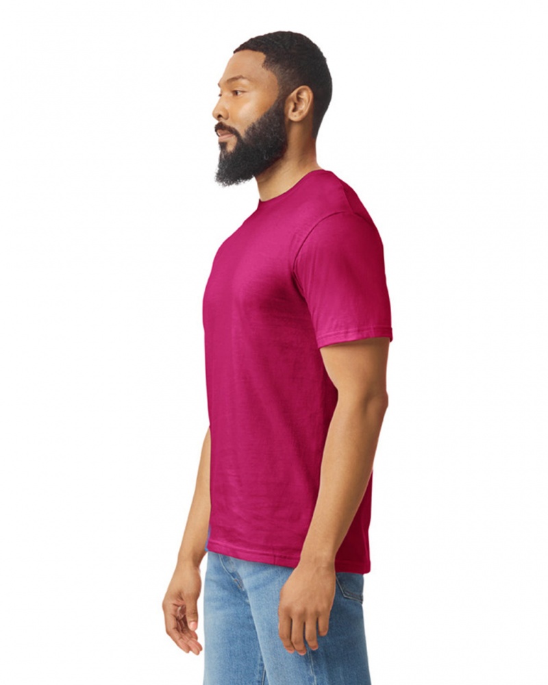 Men's Gildan 64000 T-Shirts Cardinal Red | PVKB12784