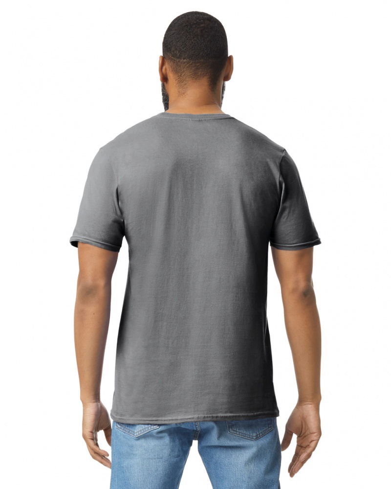 Men's Gildan 64000 T-Shirts Charcoal | SADP34215