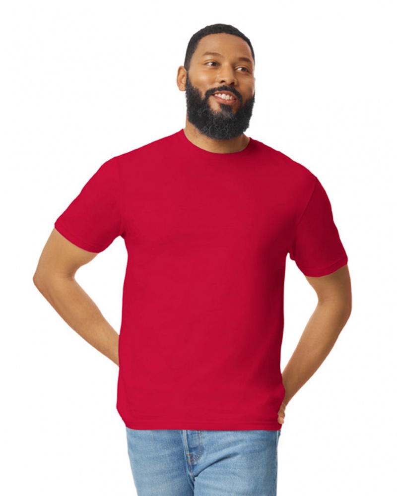 Men\'s Gildan 64000 T-Shirts Cherry Red | ABNX69701