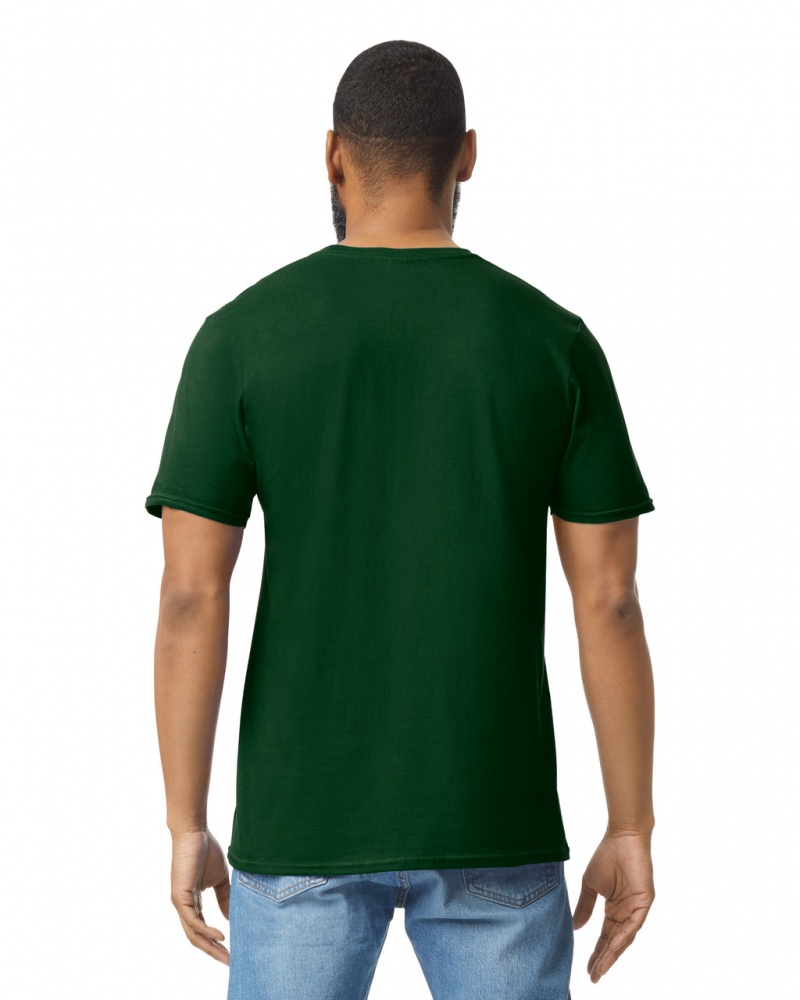 Men's Gildan 64000 T-Shirts Forest Green | EGQA69483