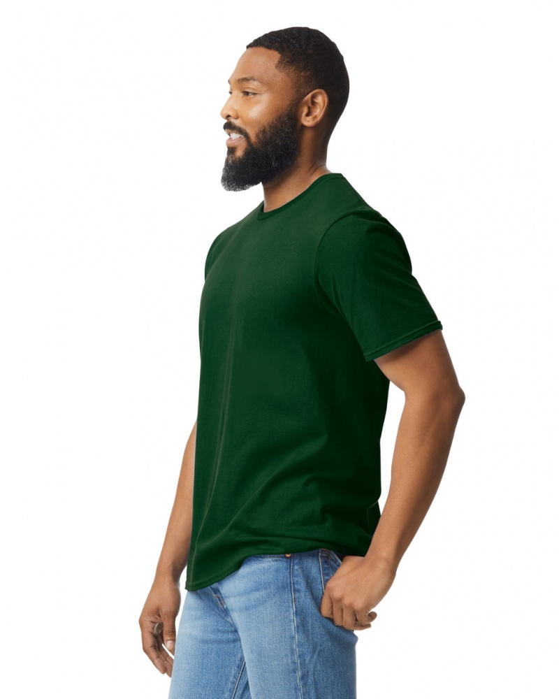 Men's Gildan 64000 T-Shirts Forest Green | EGQA69483