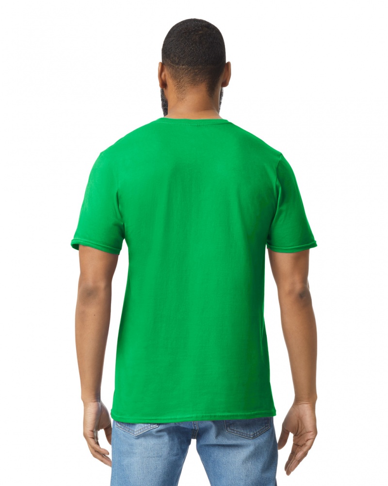 Men's Gildan 64000 T-Shirts Irish Green | VRAT98461