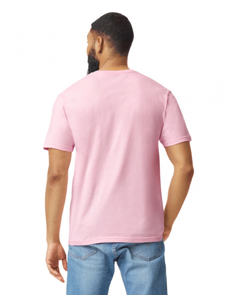 Men's Gildan 64000 T-Shirts Light Pink | JUOS84196