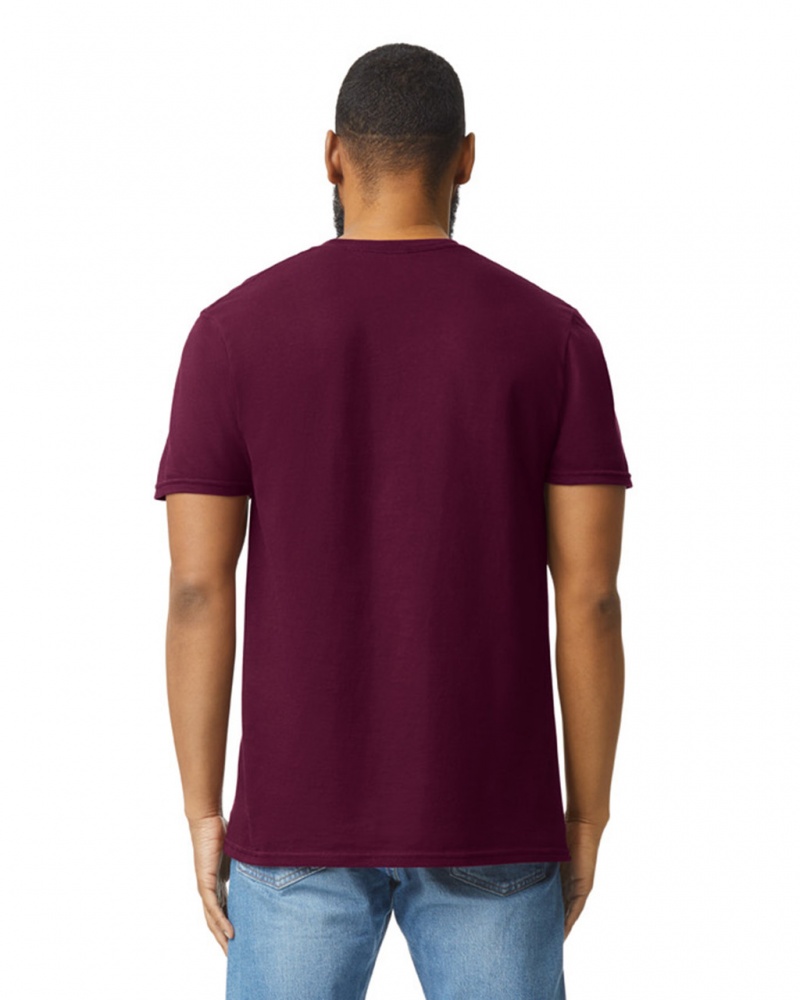 Men's Gildan 64000 T-Shirts Maroon | MDYT25087