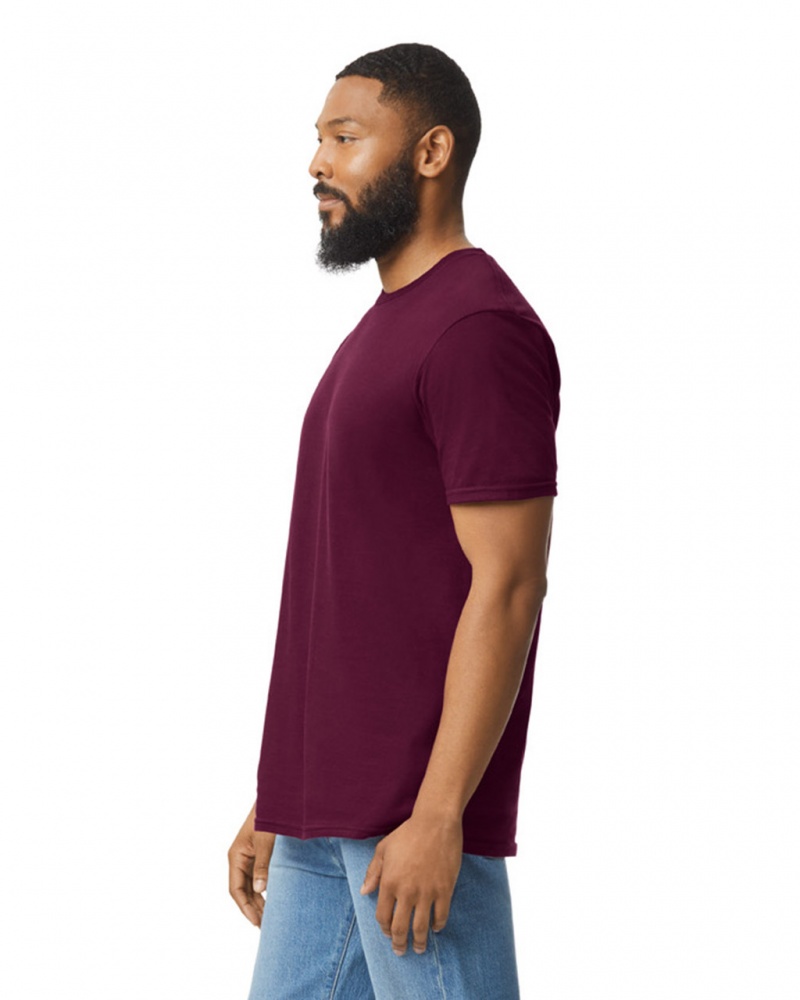 Men's Gildan 64000 T-Shirts Maroon | MDYT25087