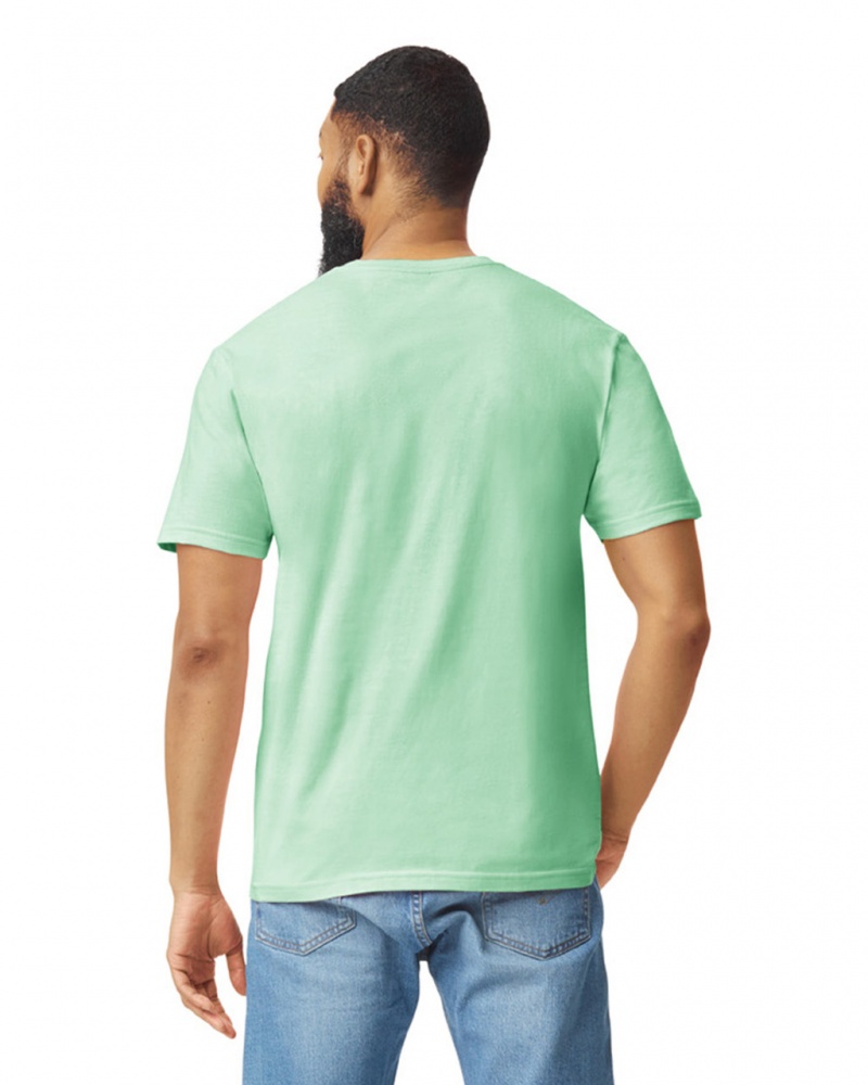 Men's Gildan 64000 T-Shirts Mint Green | JGLI35091