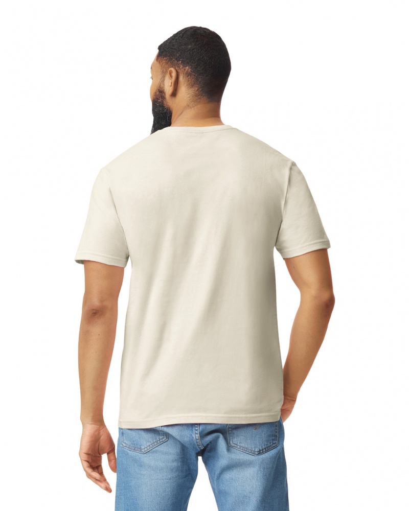 Men's Gildan 64000 T-Shirts Natural | IRAY30529