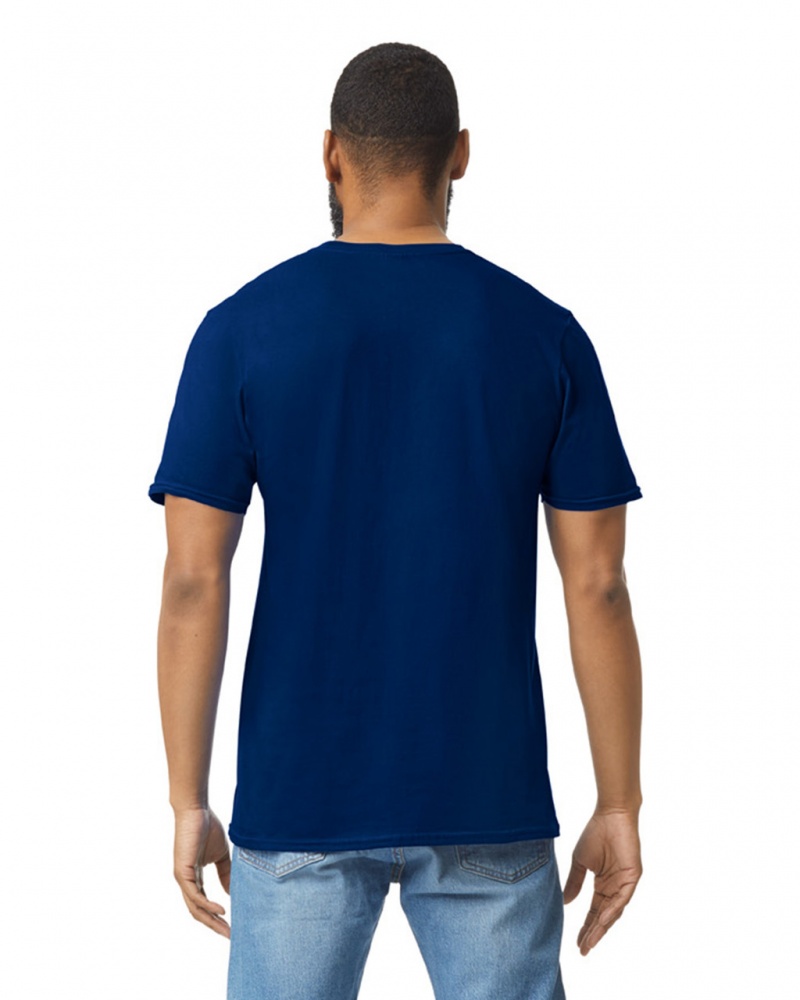 Men's Gildan 64000 T-Shirts Navy | IZFE47650