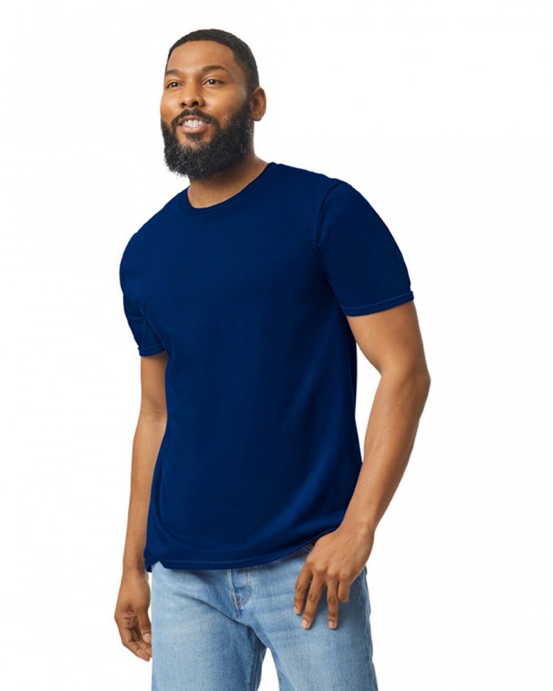 Men\'s Gildan 64000 T-Shirts Navy | IZFE47650