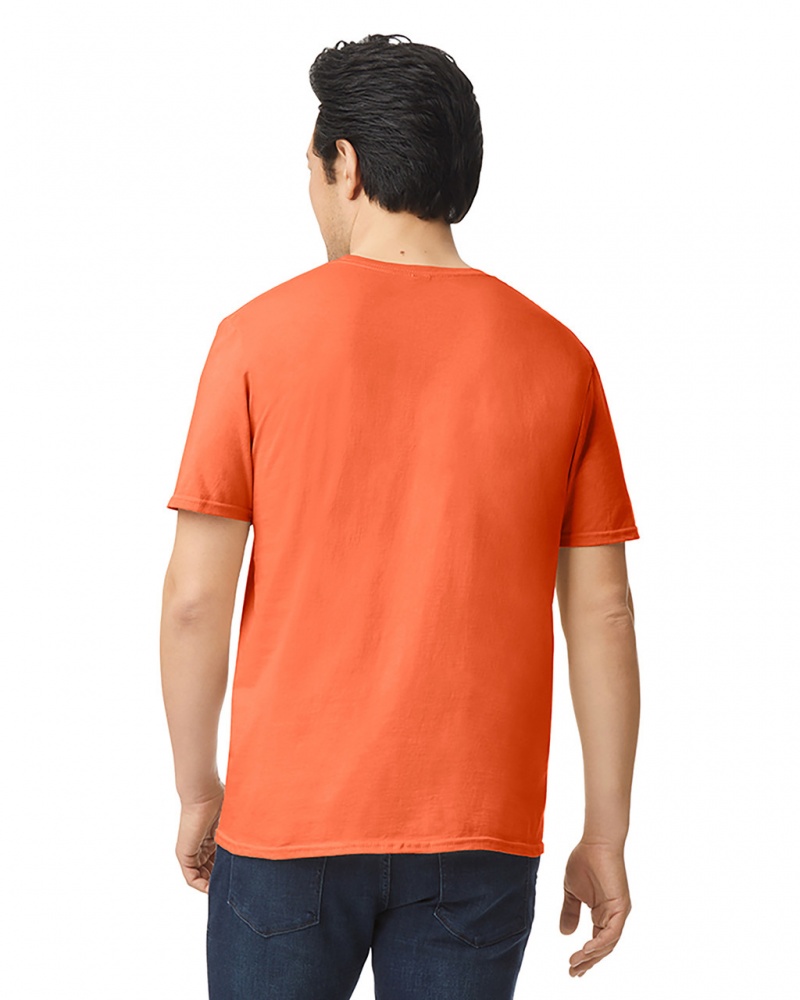 Men's Gildan 64000 T-Shirts Orange | IUBR91065