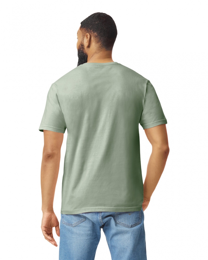 Men's Gildan 64000 T-Shirts Sage | VURL42761