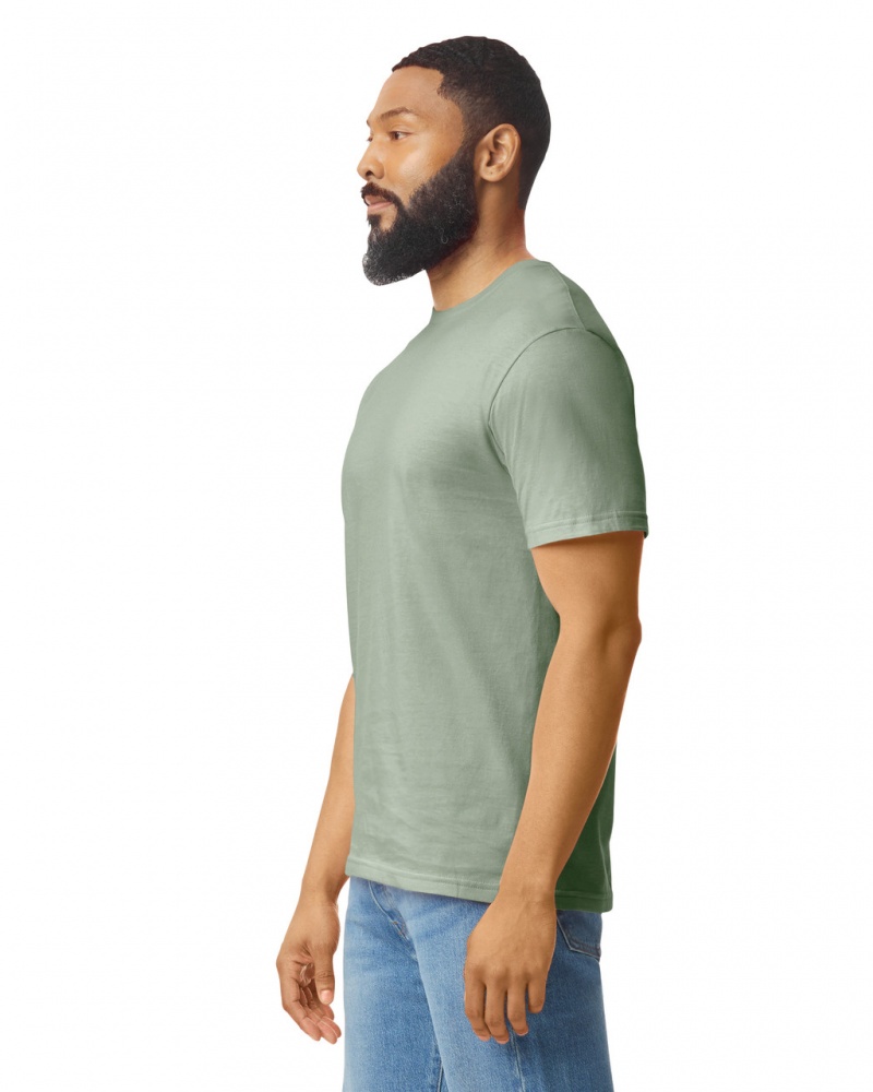 Men's Gildan 64000 T-Shirts Sage | VURL42761