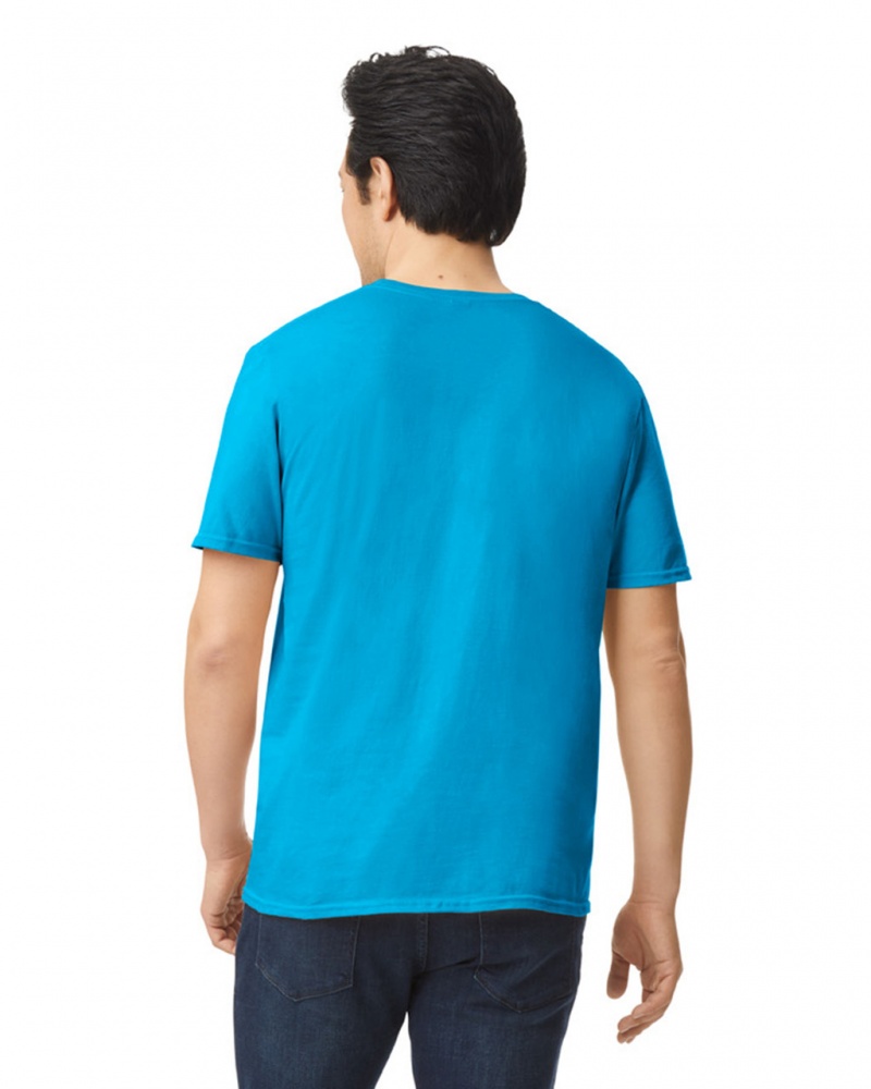 Men's Gildan 64000 T-Shirts Sapphire | UAXZ98234