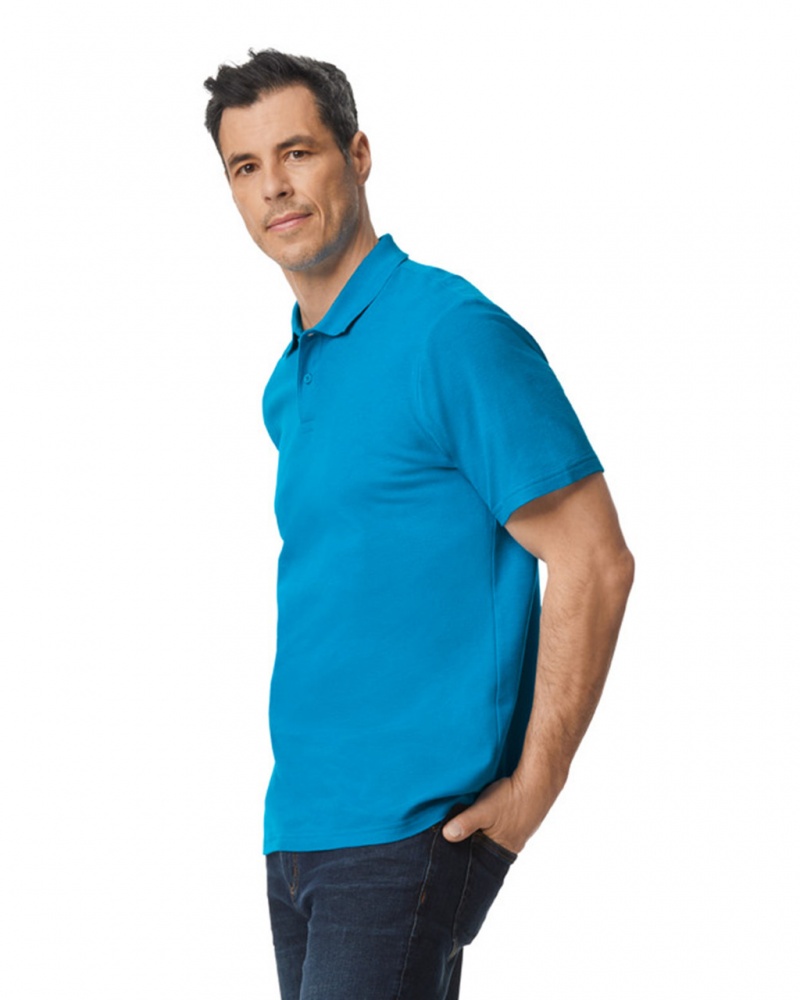 Men's Gildan 64800 Pique Polo Sapphire | NCTO81207