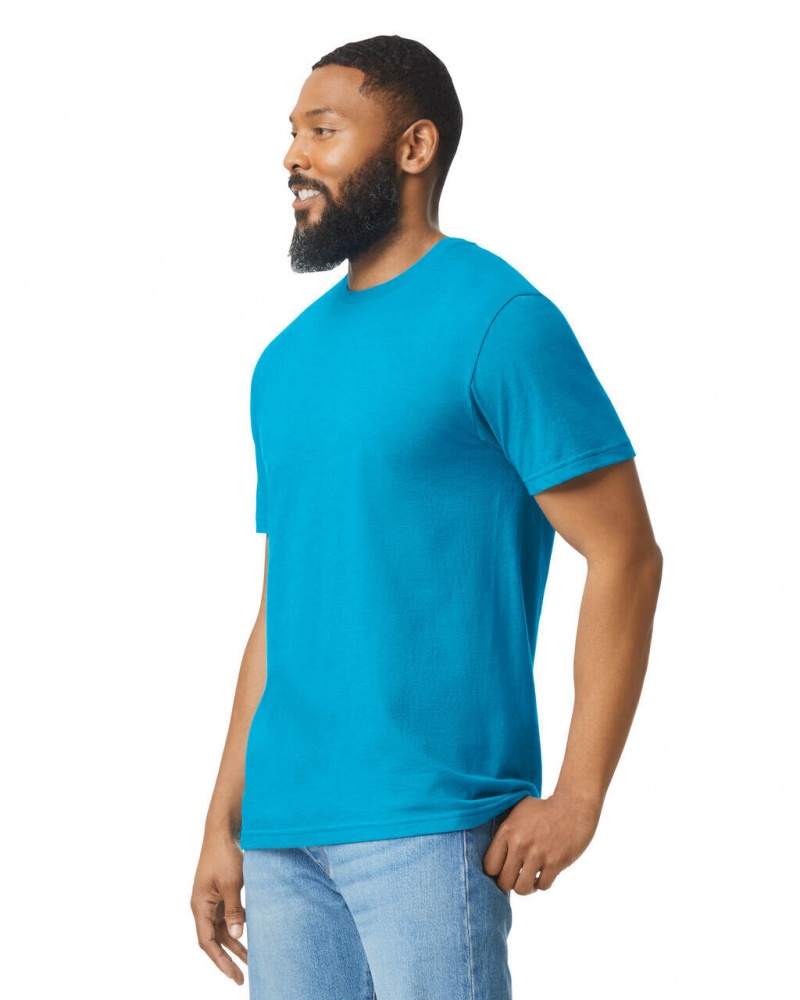 Men's Gildan 67000 CVC T-Shirts Caribbean Mist | DTWH26308