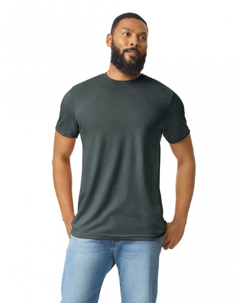 Men\'s Gildan 67000 CVC T-Shirts Gunmetal | JKNC61037