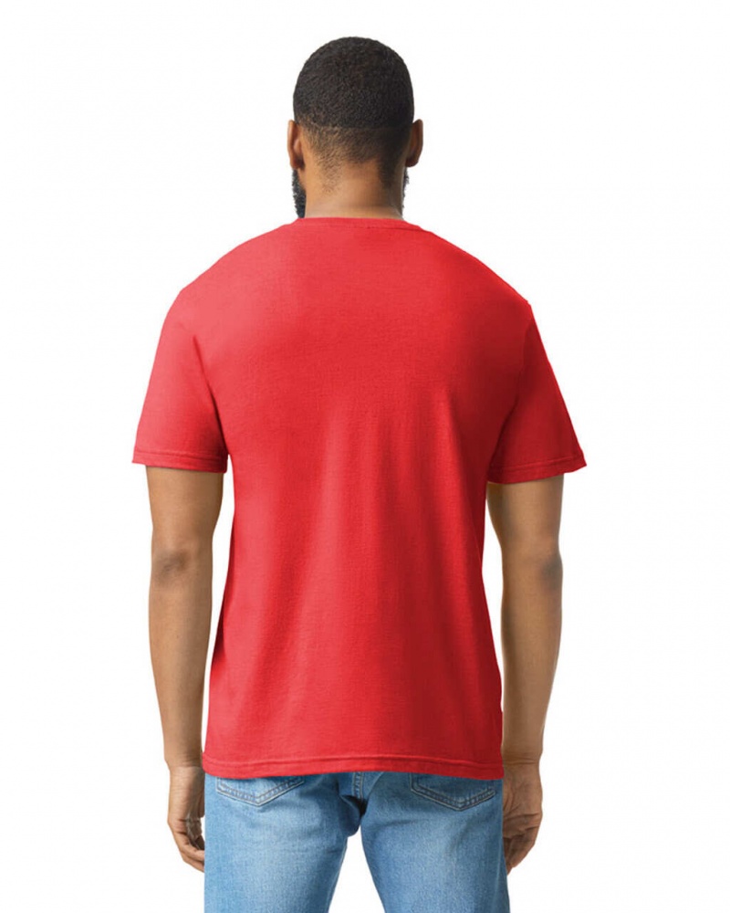 Men's Gildan 67000 CVC T-Shirts Red Mist | FVPK75296