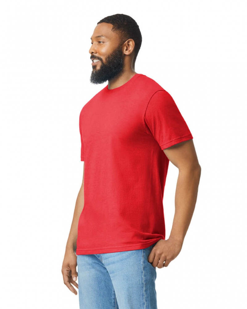 Men's Gildan 67000 CVC T-Shirts Red Mist | FVPK75296