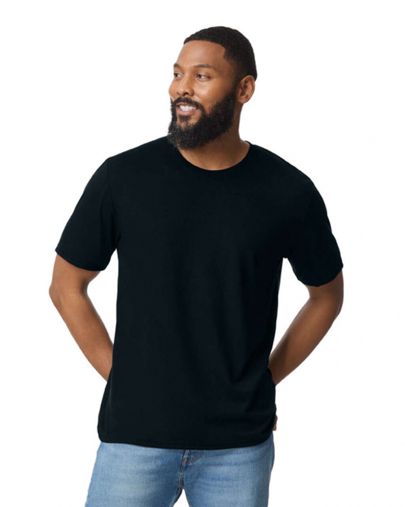 Men's Gildan 6750 Tri-Blend T-Shirts Black | WENY64517