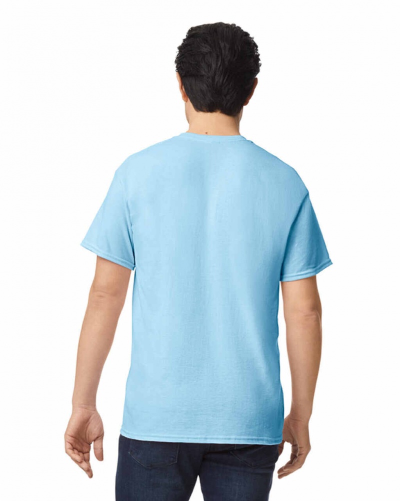 Men's Gildan 8000 T-Shirts Light Blue | VGEY26943