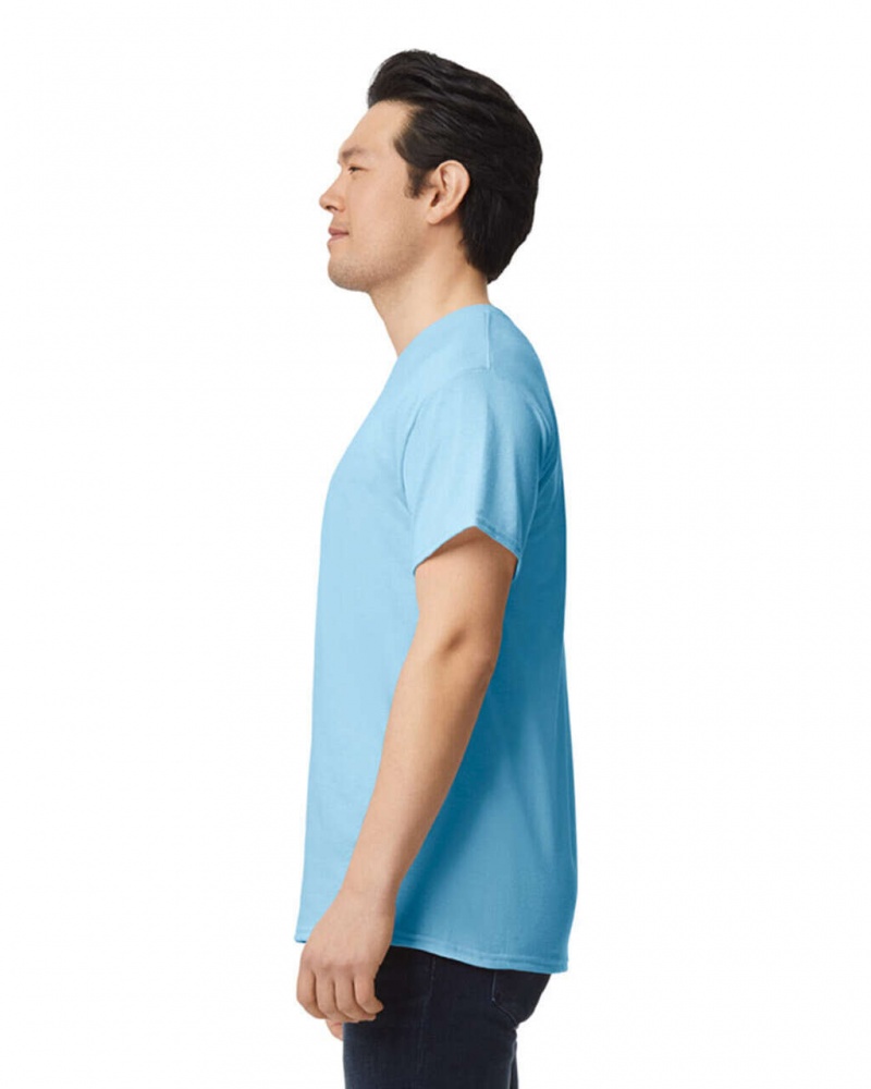 Men's Gildan 8000 T-Shirts Light Blue | VGEY26943