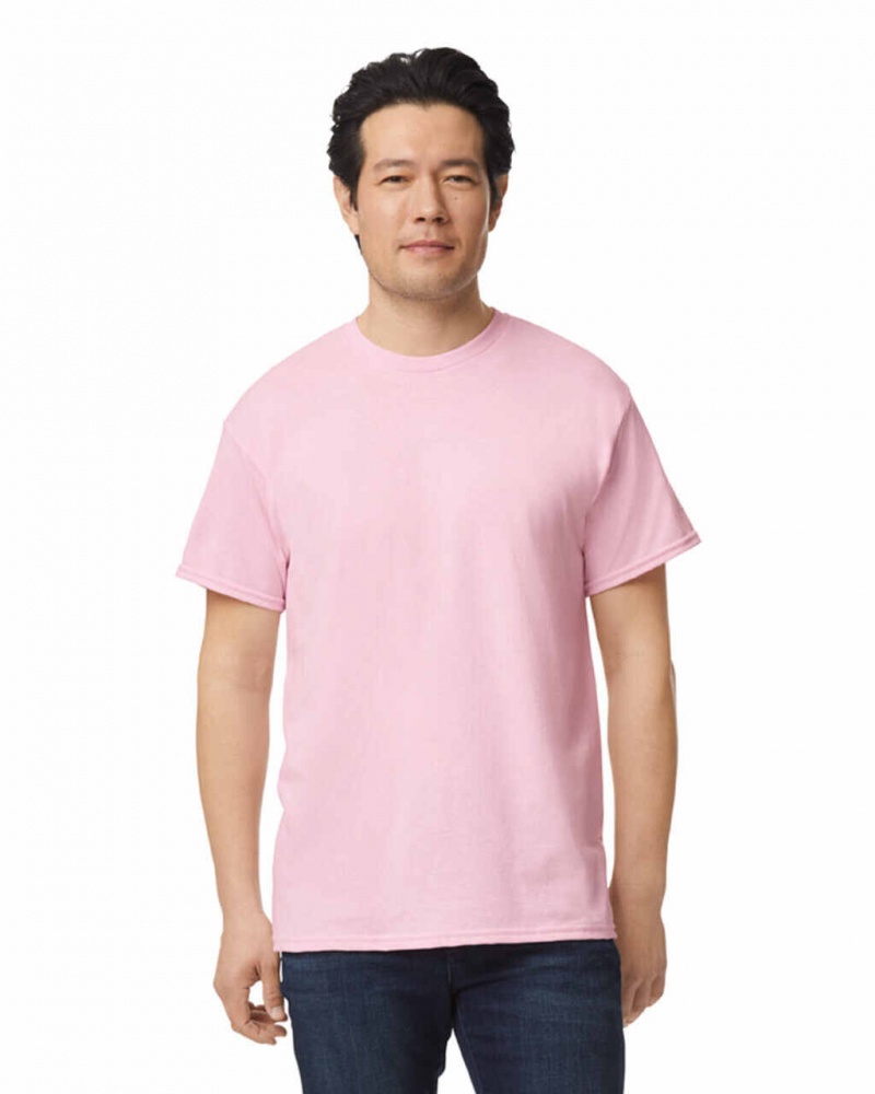 Men's Gildan 8000 T-Shirts Light Pink | DFUL54386